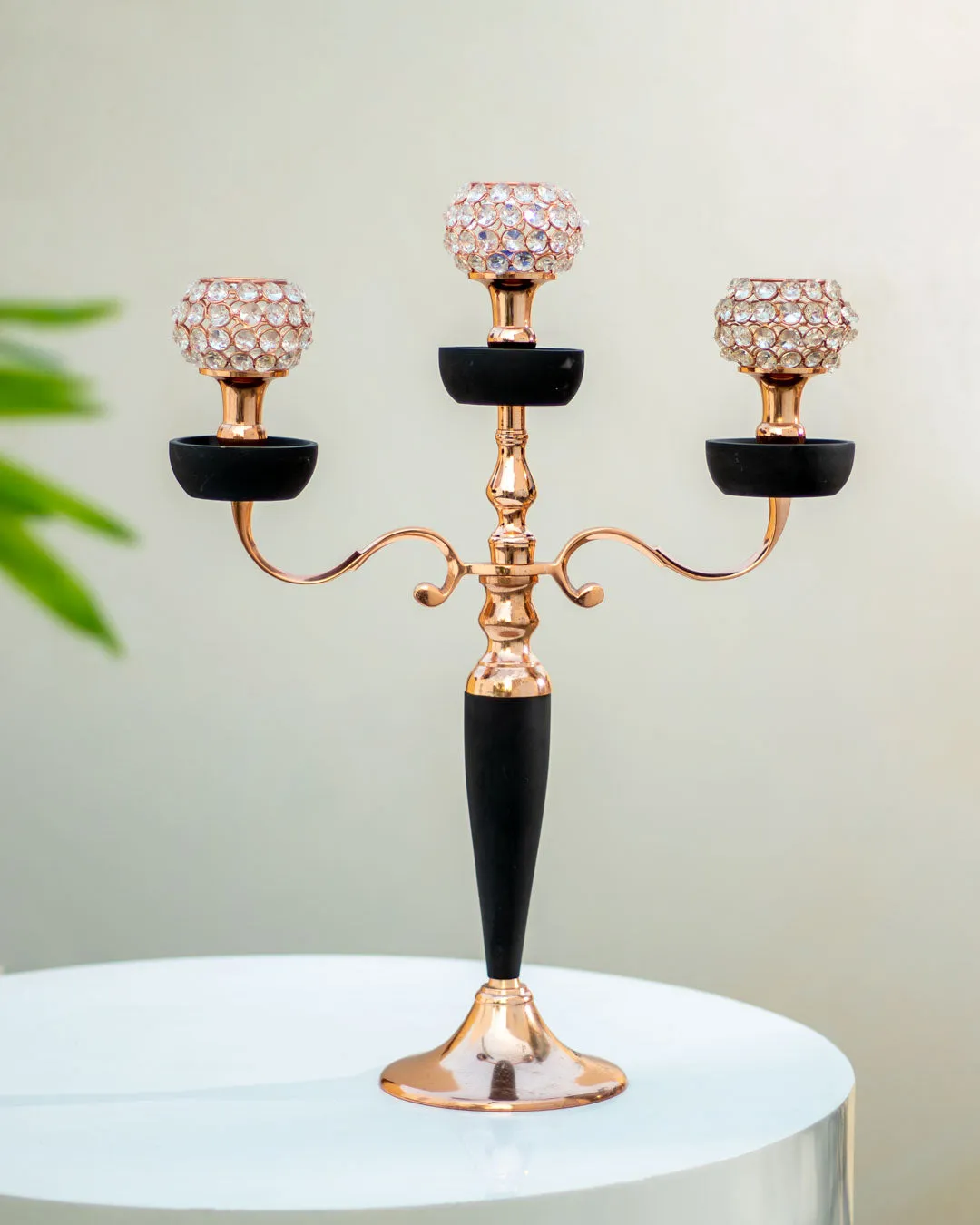 3 Aram Crystal candle Holder