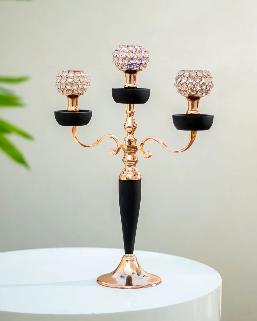 3 Aram Crystal candle Holder