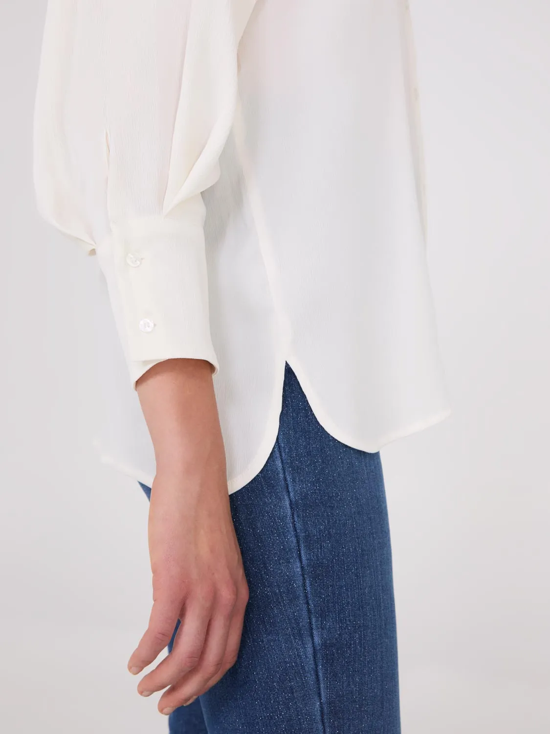 3/4 Dolman Sleeve Textured Blouse