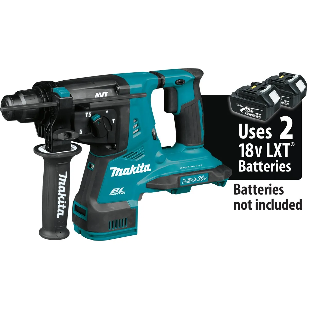 36V (18V X2) LXT® Brushless 1‑1/8" AVT® Rotary Hammer, accepts SDS‑PLUS bits, AFT®, AWS® Capable