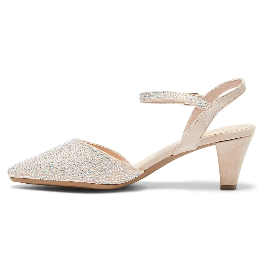 Adelle Heel in Blush Sparkle