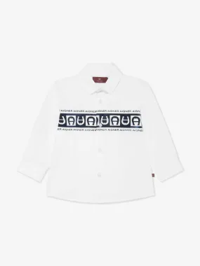 Aigner Baby Boys Logo Print Shirt in White