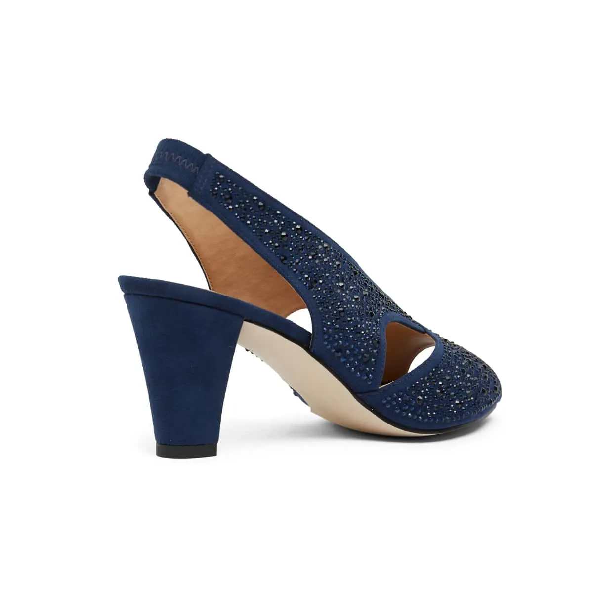 Angie Heel in Navy Sparkle