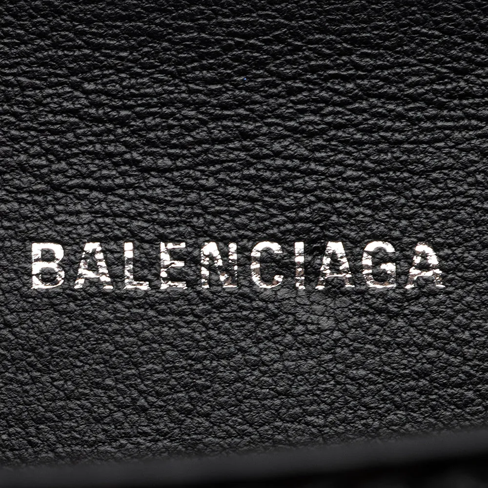 Balenciaga Shiny Croc Embossed Calfskin Hourglass XS Satchel