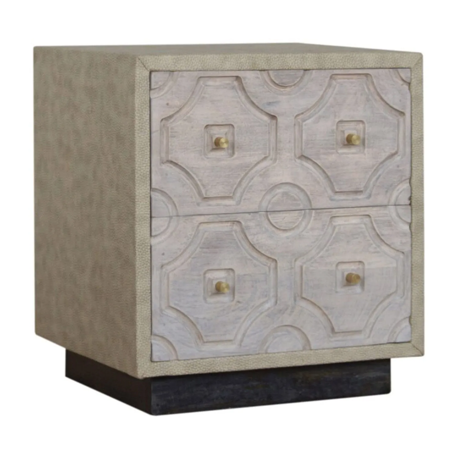 Bazaar Pale Acid Finish 2 Drawers Bedside