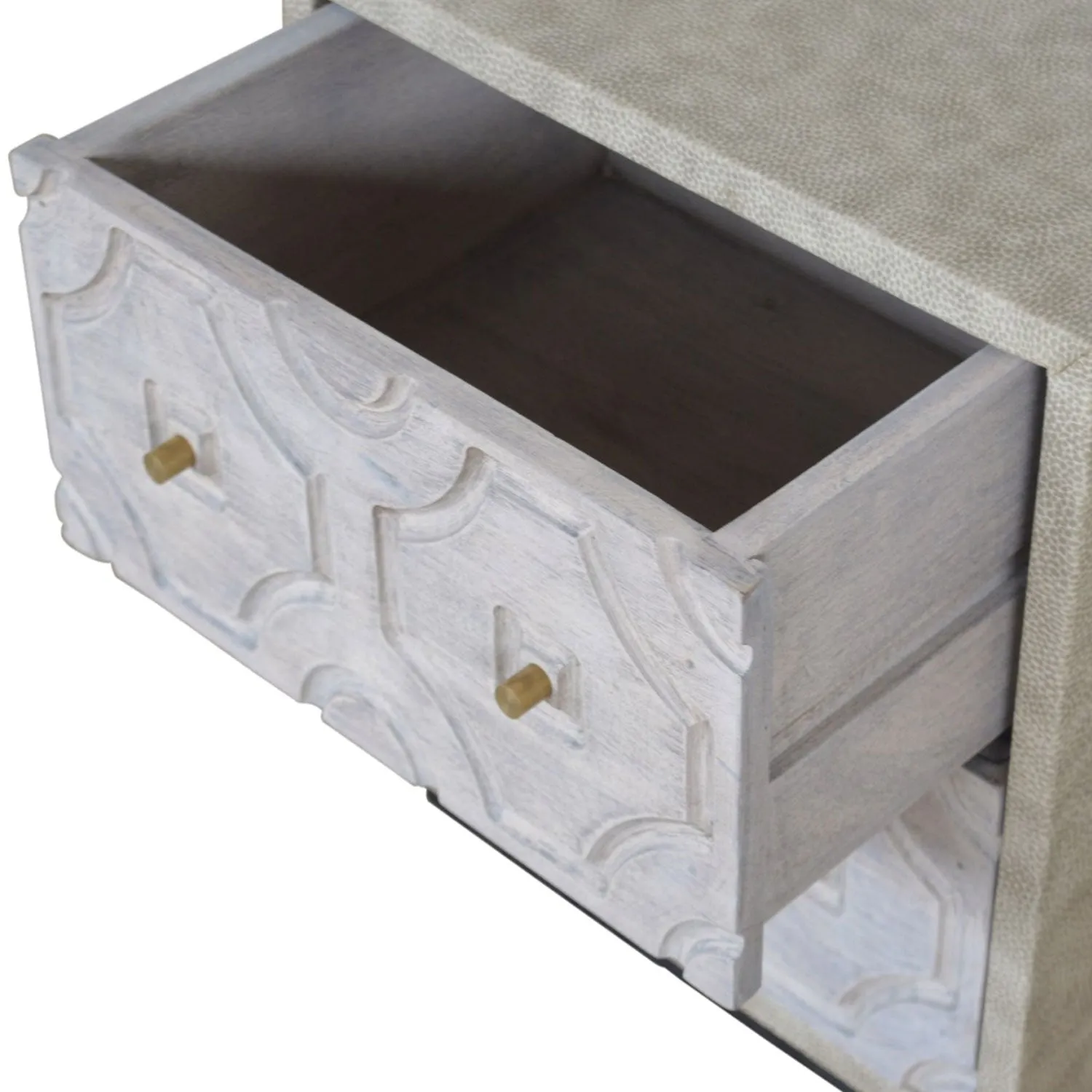 Bazaar Pale Acid Finish 2 Drawers Bedside