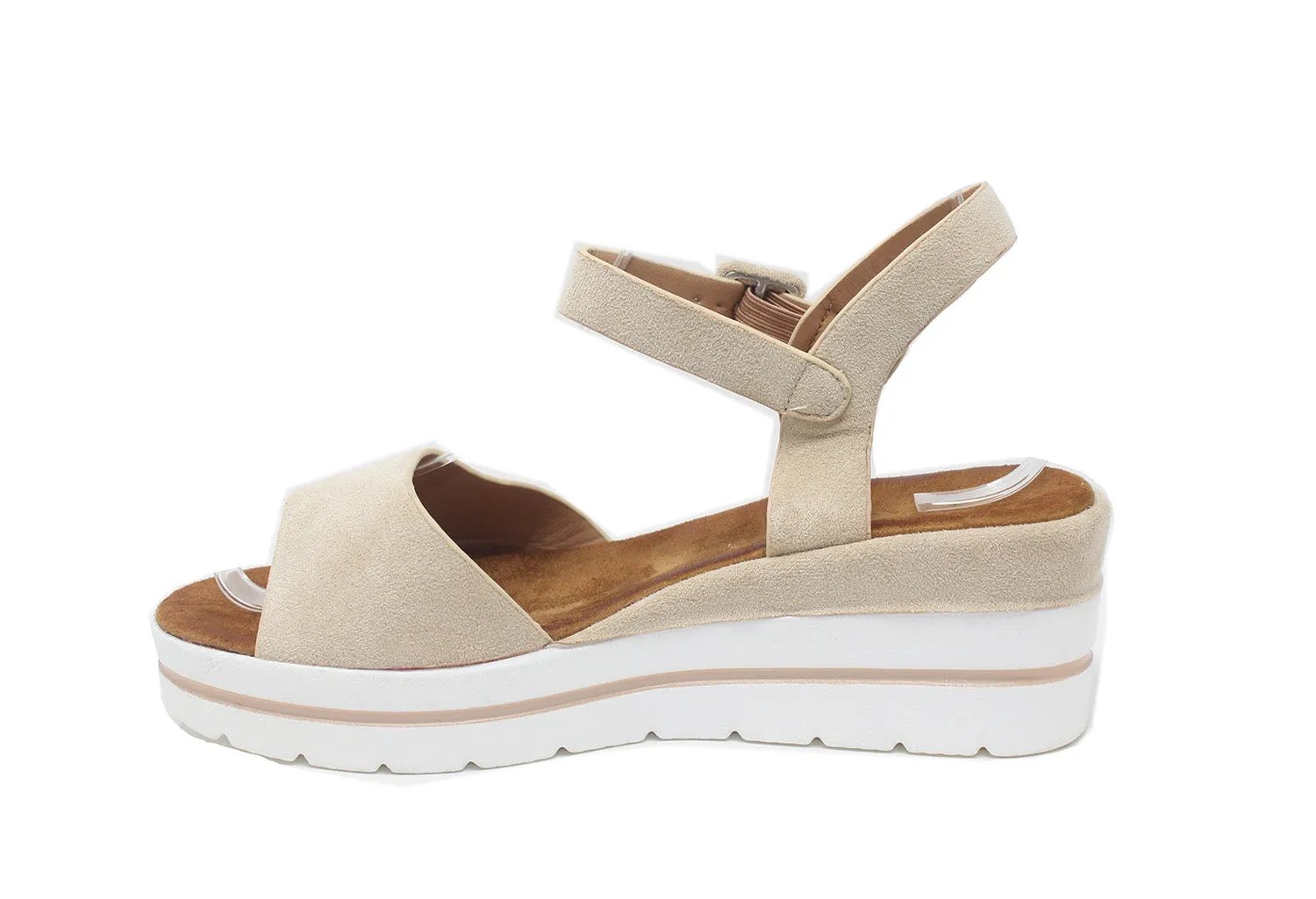 Beige Wedge Sandal