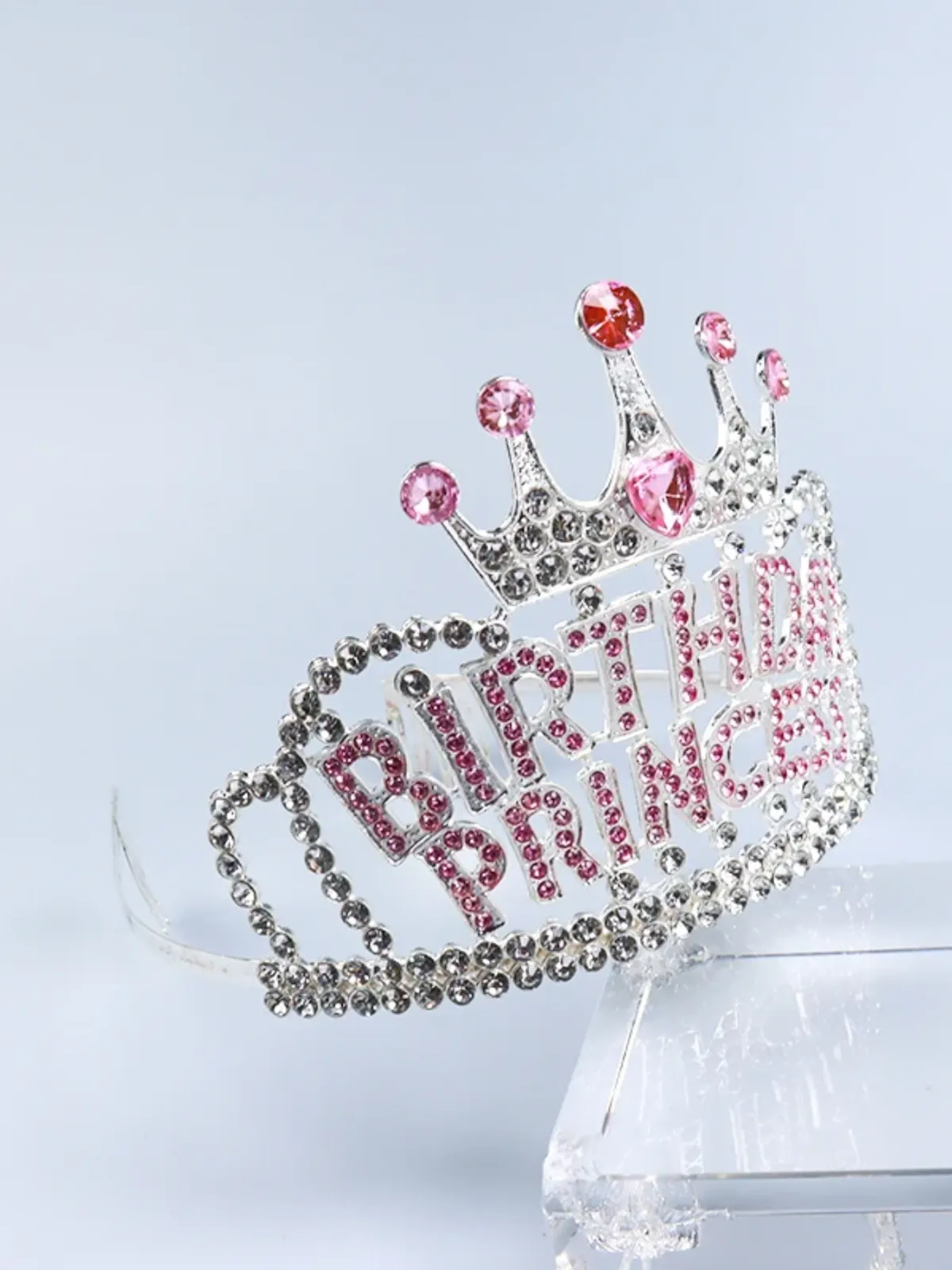 Birthday Princess Rhinestone Crystal Tiara - Sparkling Crown for Special Celebrations