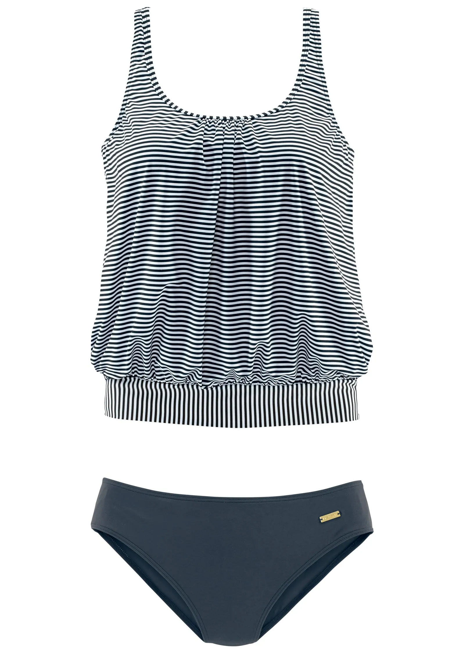 Blouson Tankini Set - Navy Stripe