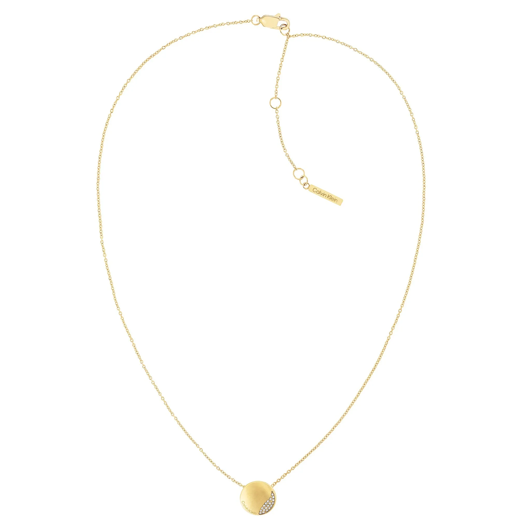 Calvin Klein Jewellery Gold Steel with Crystals Women's Pendant Necklace - 35000144