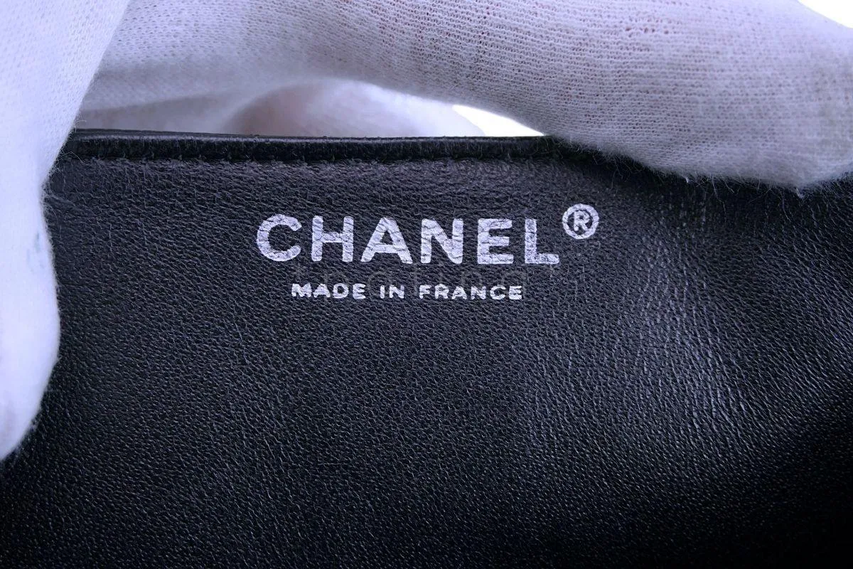 Chanel Black Caviar Classic East West Flap Bag SHW