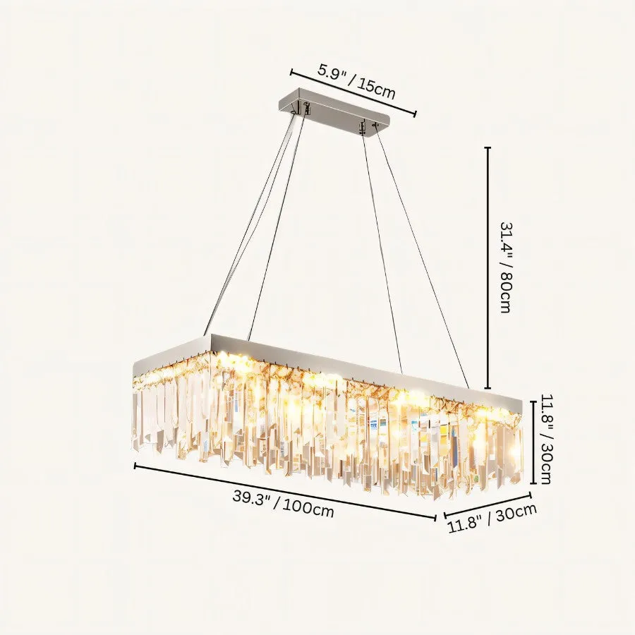 Chris Crystal Linear Chandelier