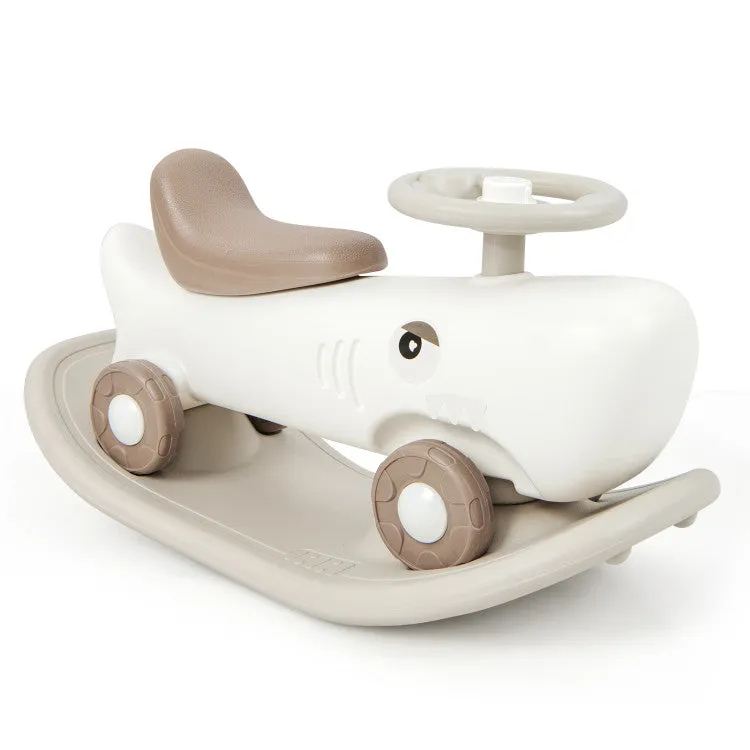 Convertible Rocking Horse and Sliding Car with Detachable Balance Board