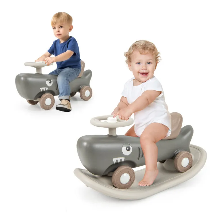 Convertible Rocking Horse and Sliding Car with Detachable Balance Board