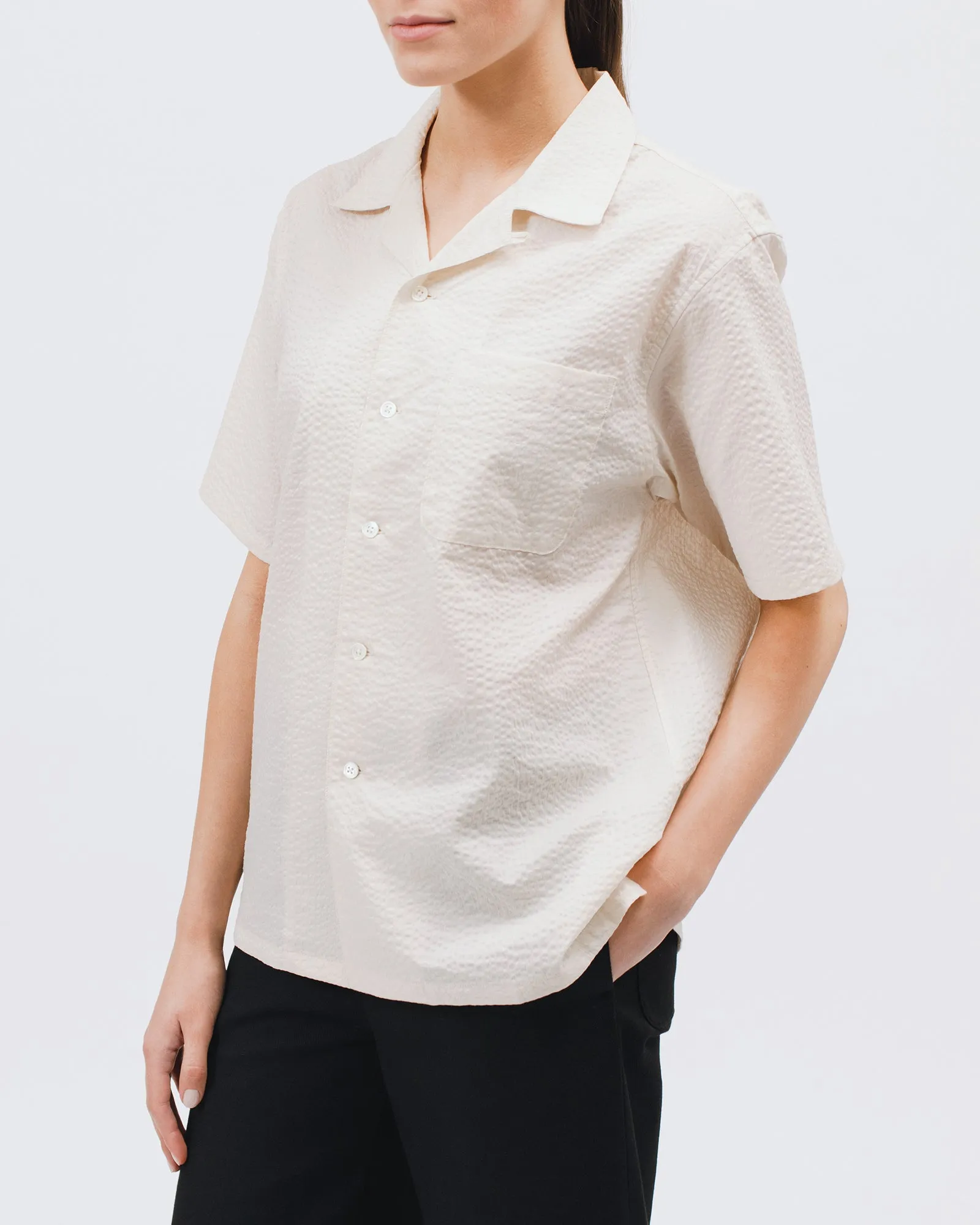 Crepe SS Shirt - Natural W