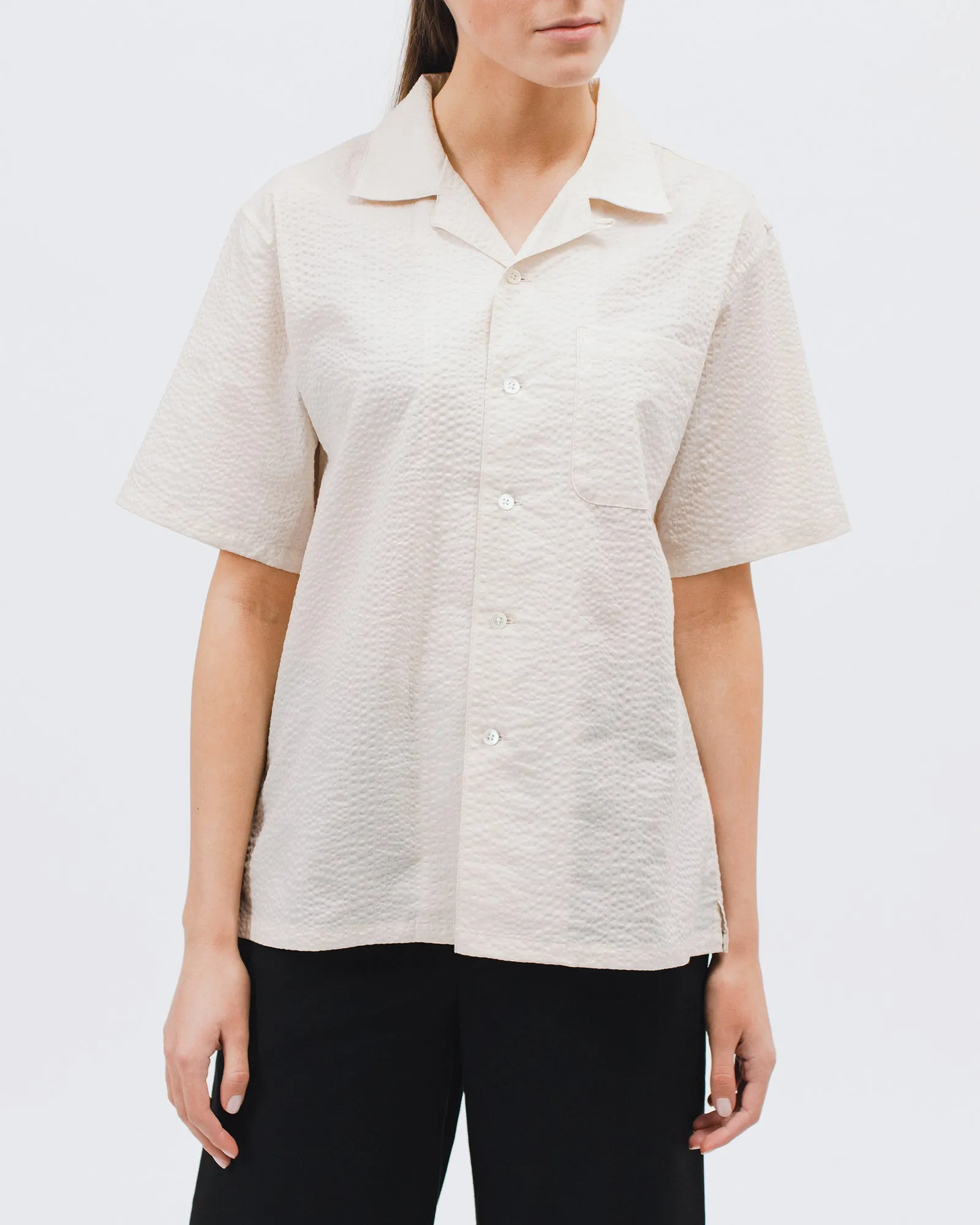 Crepe SS Shirt - Natural W