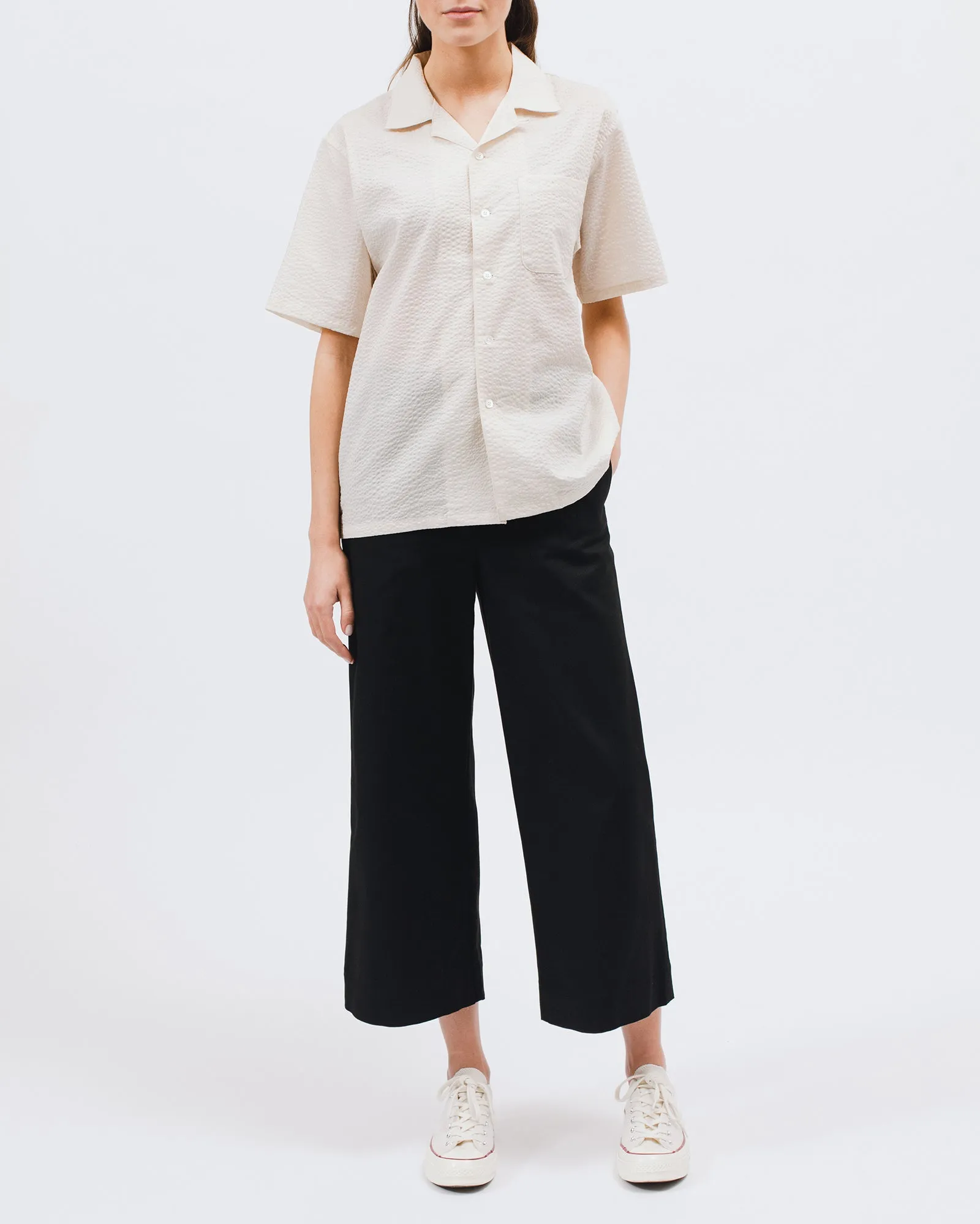 Crepe SS Shirt - Natural W