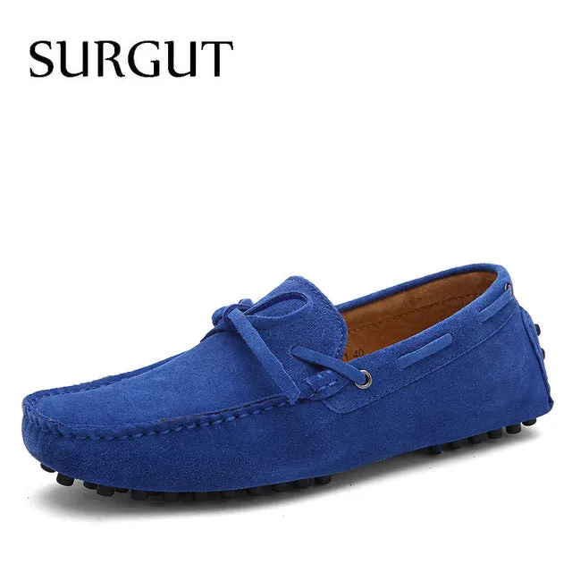 Fashion Summer Spring Men Shoes Loafers Real Leather Boat Shoes Breathable Male Casual Flats Loafers