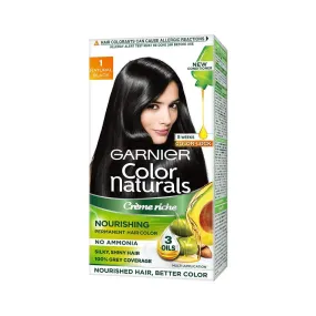 Garnier Color Naturals Crème Hair Colour - Shade 1 Natural Black 70 ml   60 g