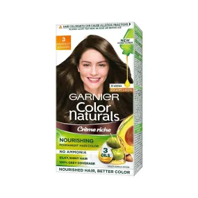 Garnier Color Naturals Crème Hair Colour - Shade 3 Darkest Brown