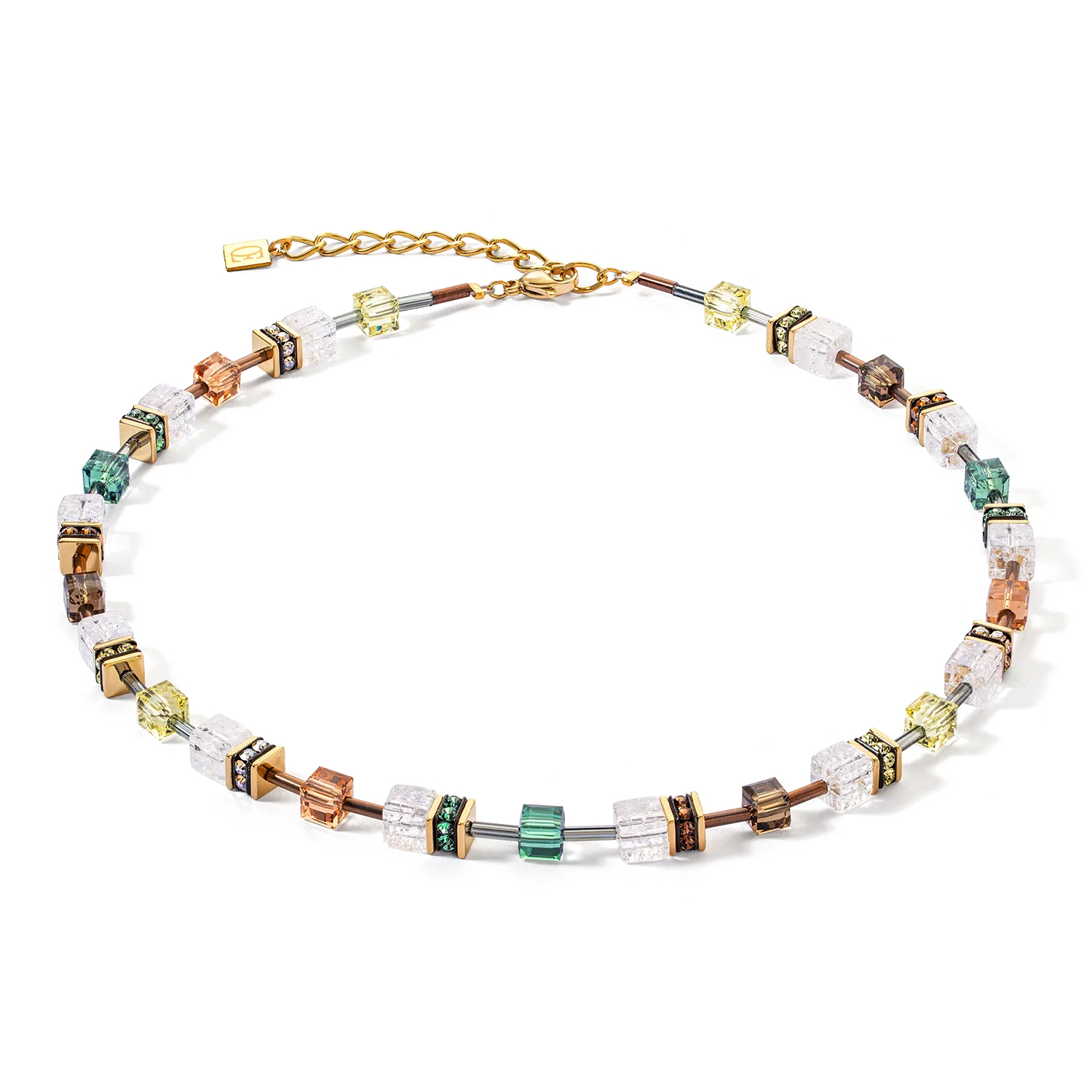 GeoCUBE® Iconic Nature necklace brown-white