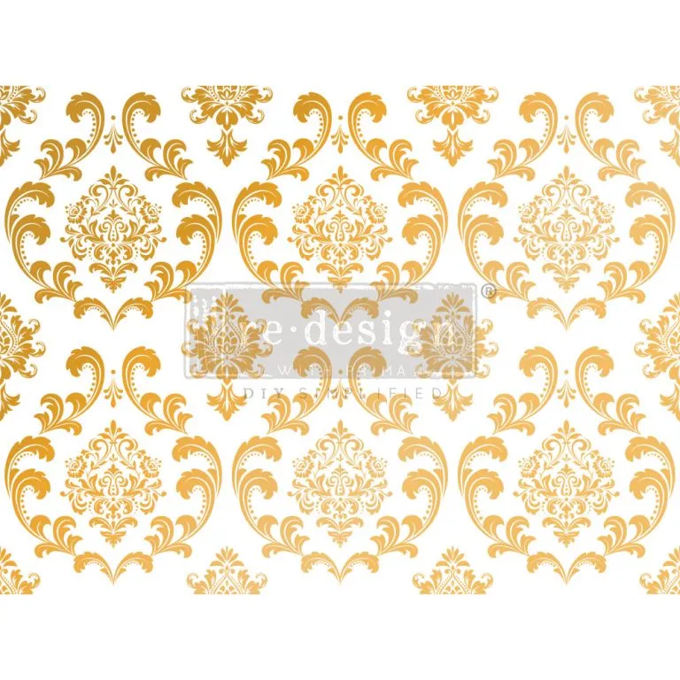 House of Damask - Gold Foil - Kacha