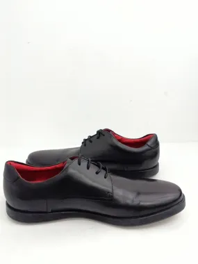 Hugo Bosss Men's Lace-Up Oxfords, Black, Leather Upper Size 12 M