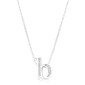 Initial B Crystal Pendant