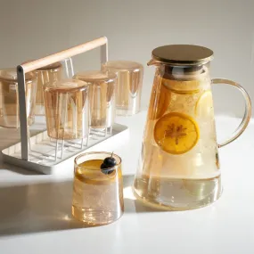 Luxury Drinkware - The Complete Glass Pitcher and 6 Cup Set