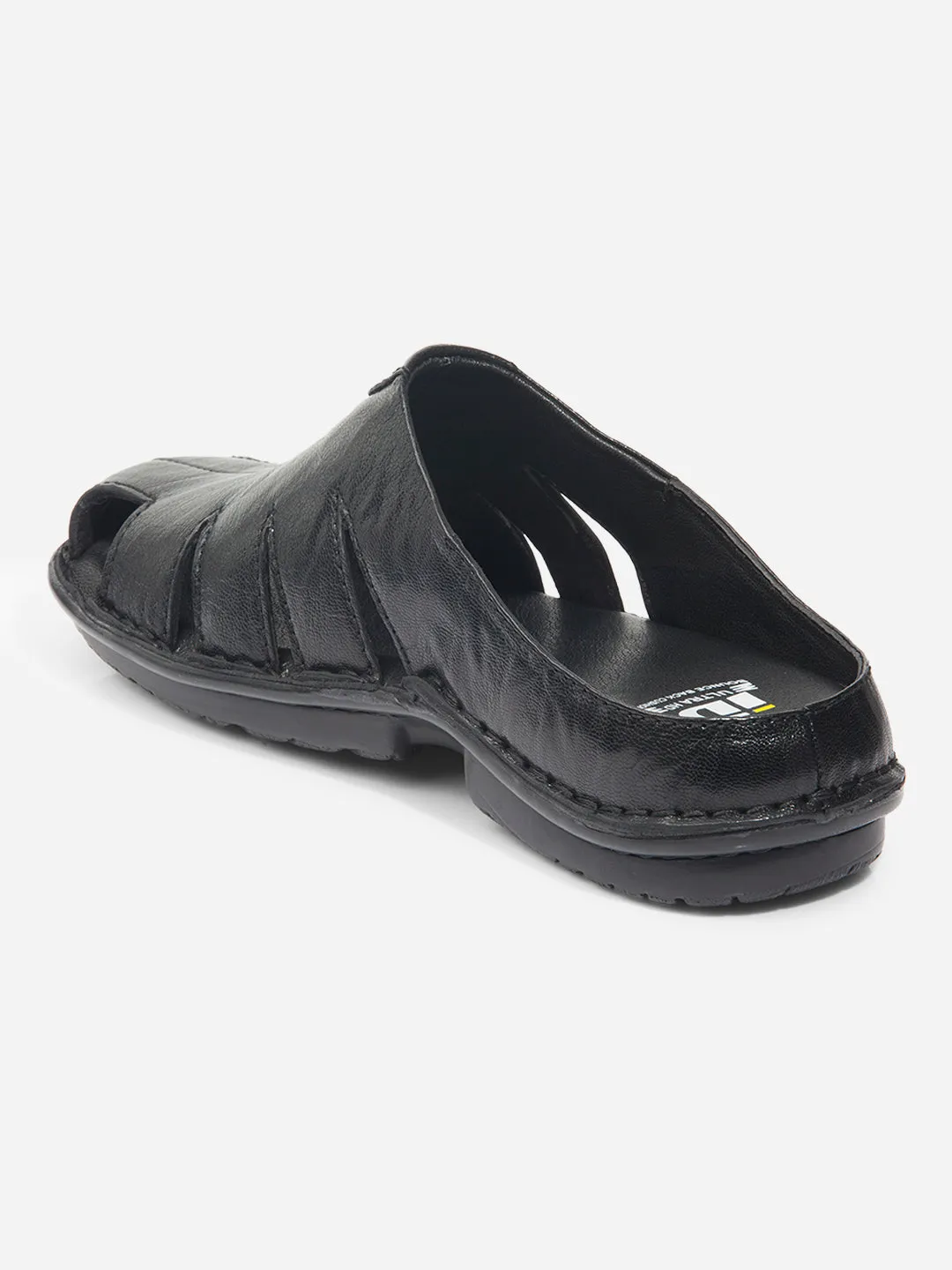 Men Black Sandal / Slipper (ID4208)