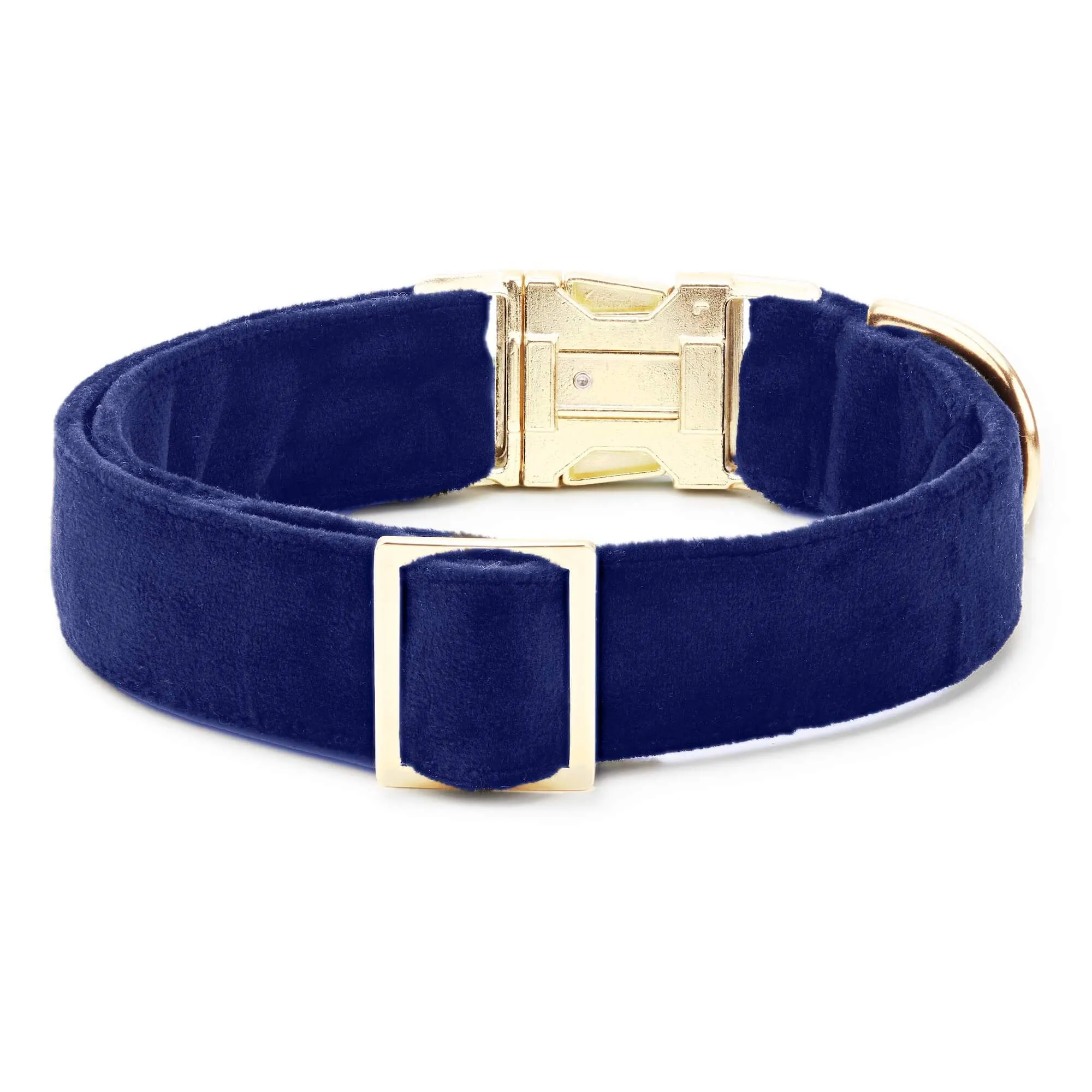 Navy Velvet Dog Collar