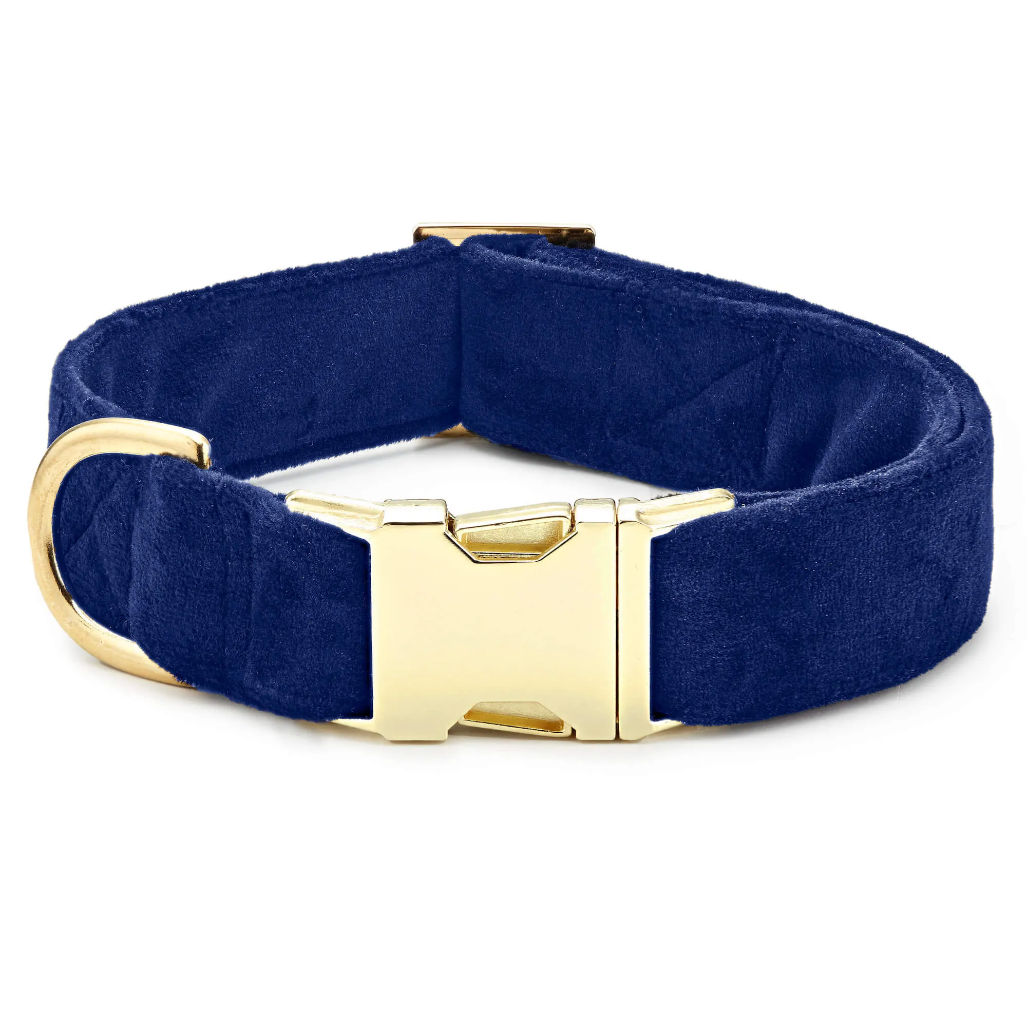 Navy Velvet Dog Collar