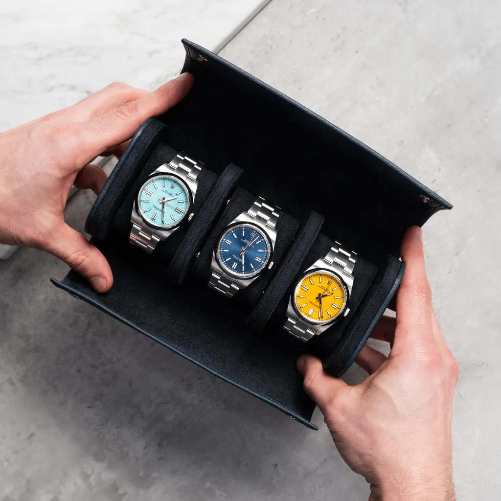 Navy Watch Roll – Three Watches