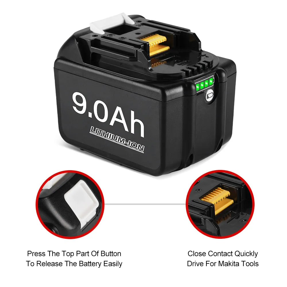 ONEVAN 18V 9.0Ah Lithium ion Battery Fit for Makita 18V Battery