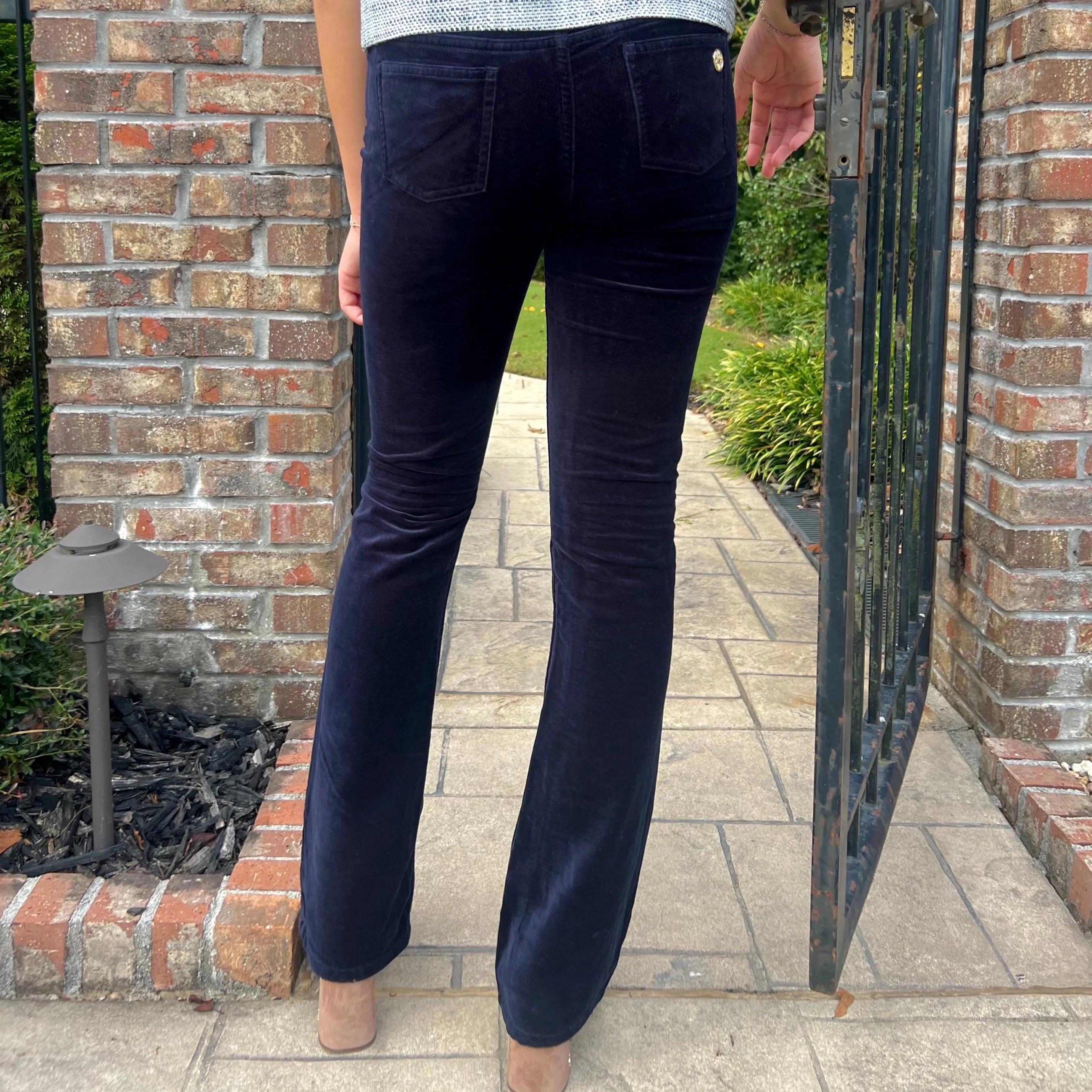 Palmetto Pearl Pants- Nantucket Navy Velvet