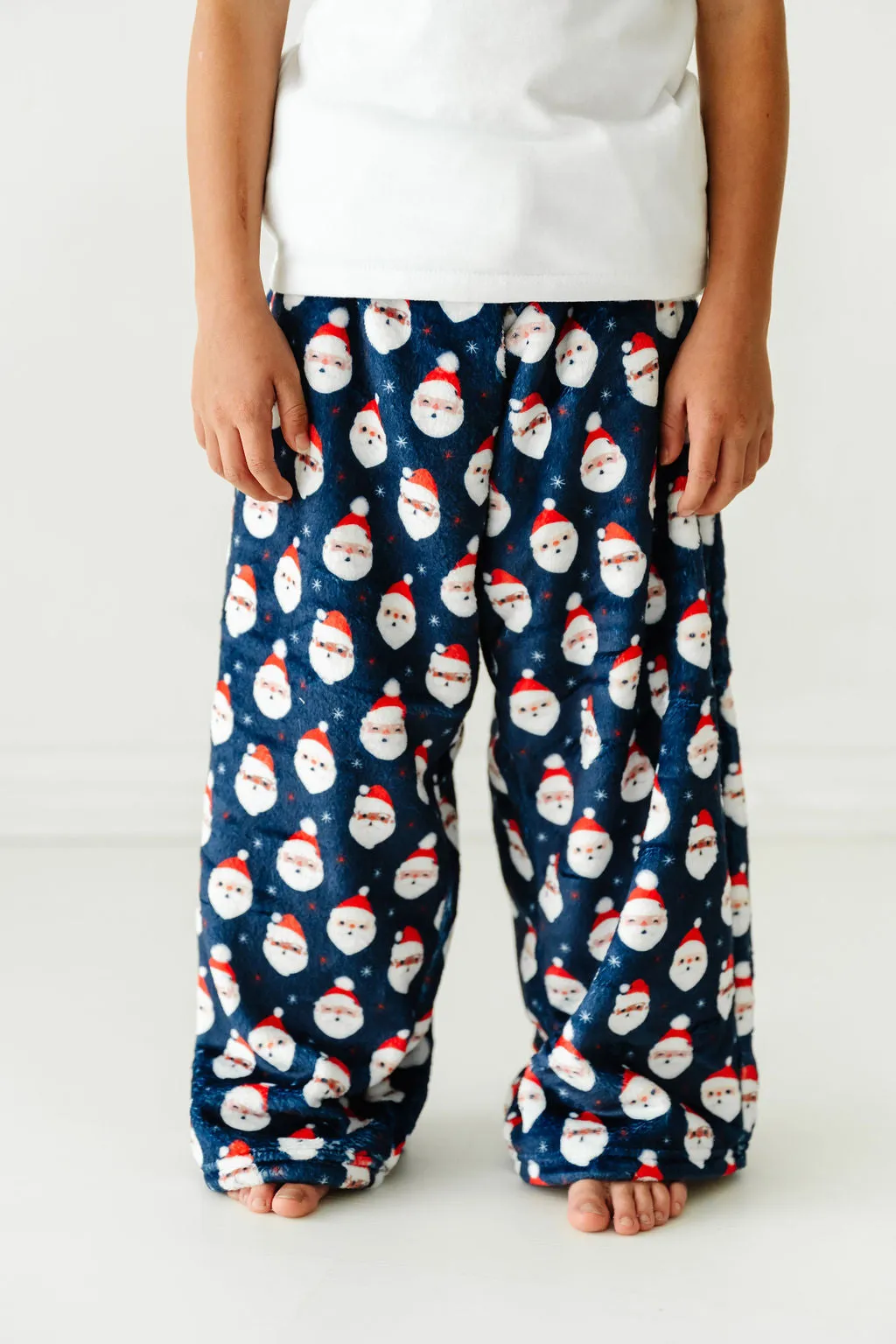 Plush Pants-Vintage Santa Navy