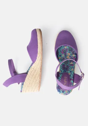 Popsy Purple Espadrille Wedges