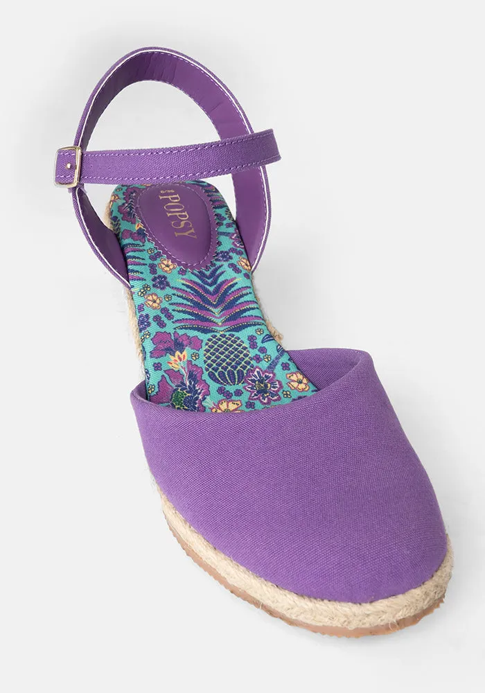 Popsy Purple Espadrille Wedges