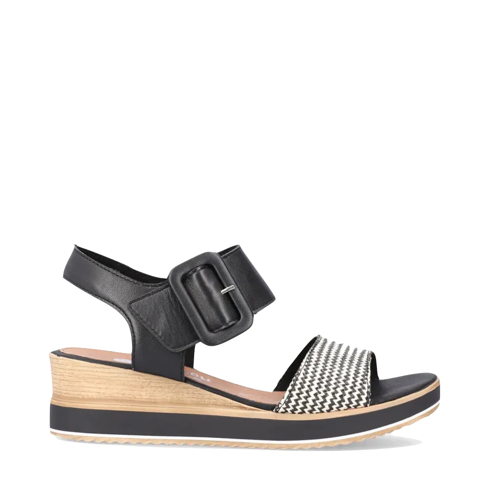 Remote Women's Jerilyn 53 Wedge Sandal in Black