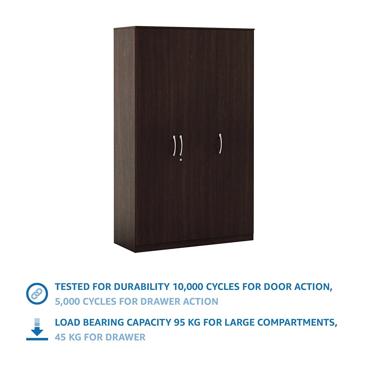 Silly Medusa Engineered Wood Wardrobe Wenge Finish