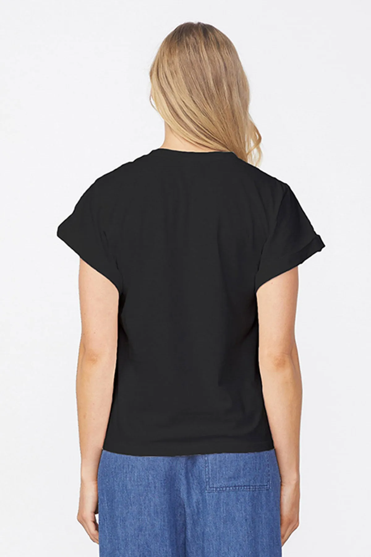 Stateside Cloud Jersey Oversized T-Shirt in Black