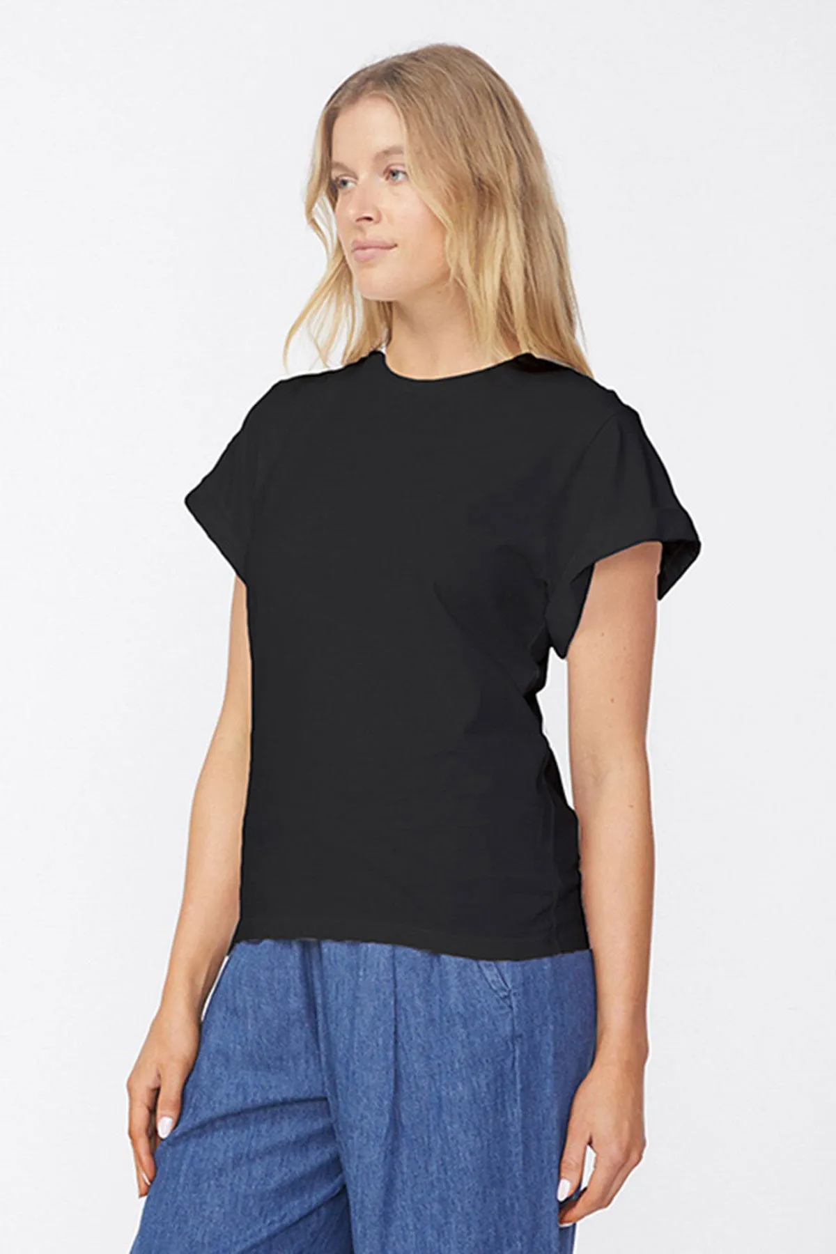 Stateside Cloud Jersey Oversized T-Shirt in Black