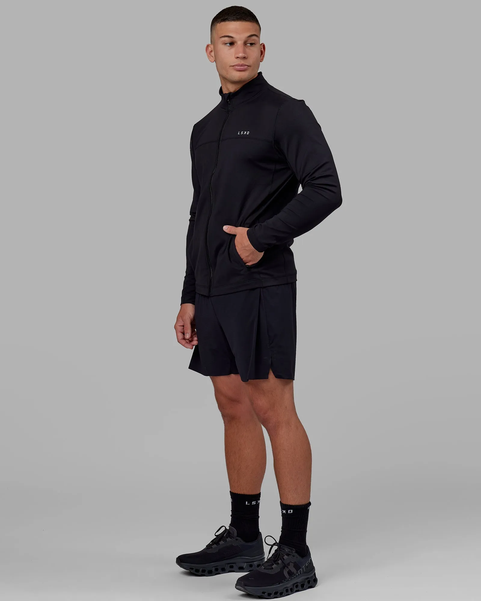 Stride Zip Through Performance Jacket - Black