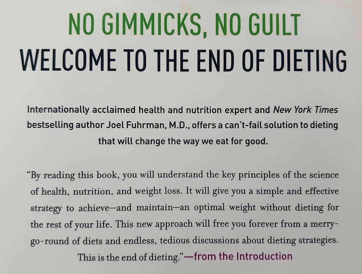 THE END OF DIETING - Joel Fuhrman