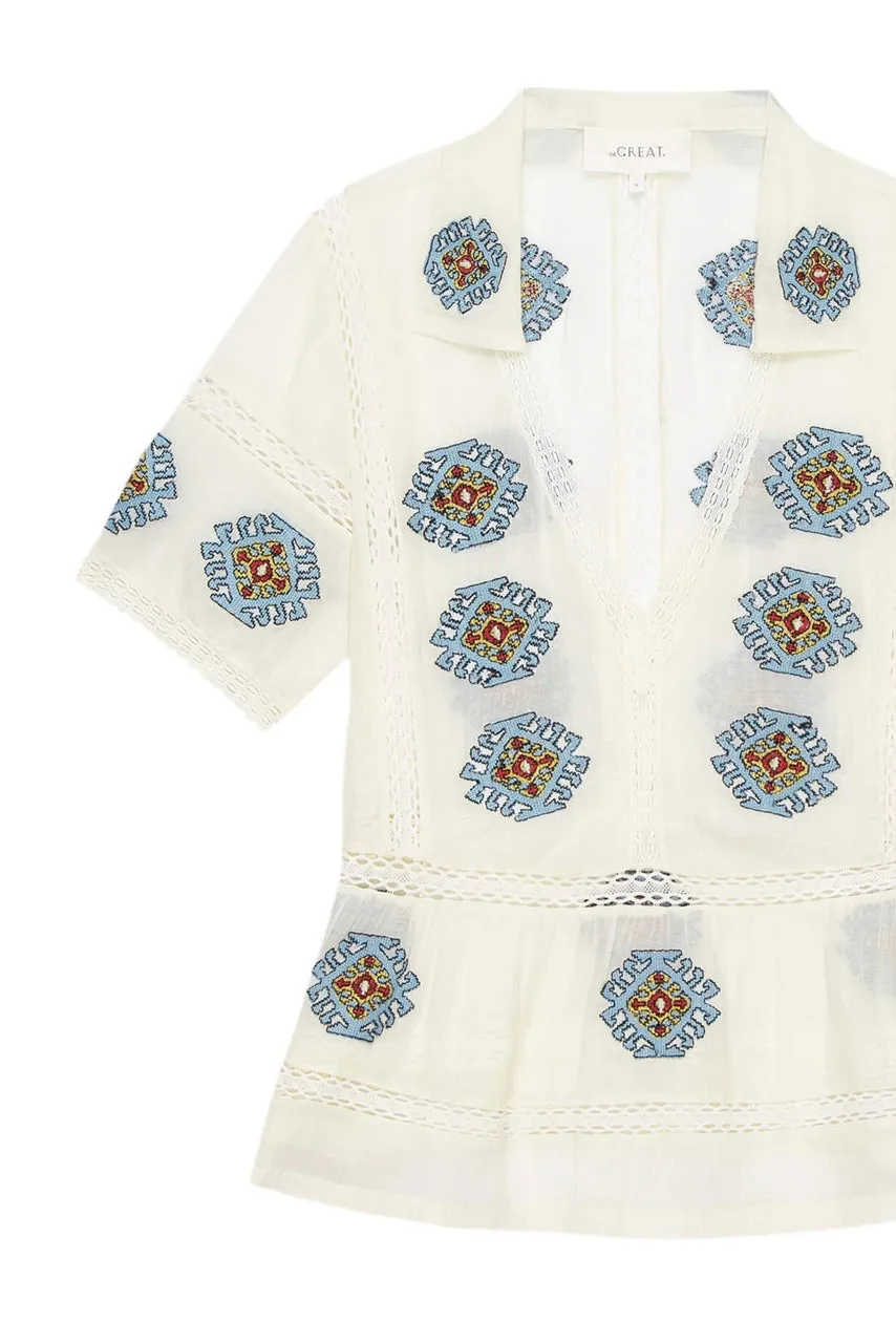 THE SANTA FE TOP WITH FOLKLORE EMBROIDERY