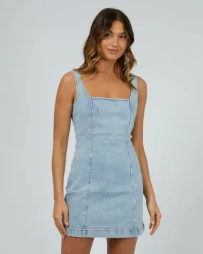 Twiggy Denim Dress Light Blue