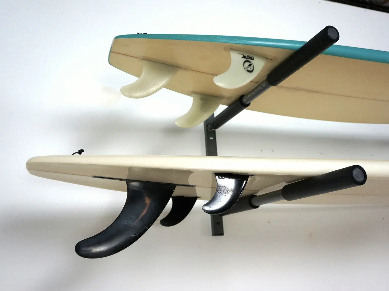 Wall Mount Surf & SUP Rack | 2 Boards | Heavy Duty Metal