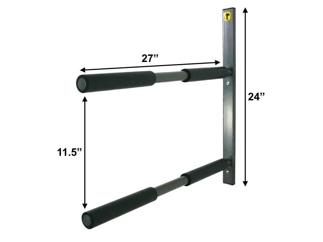 Wall Mount Surf & SUP Rack | 2 Boards | Heavy Duty Metal