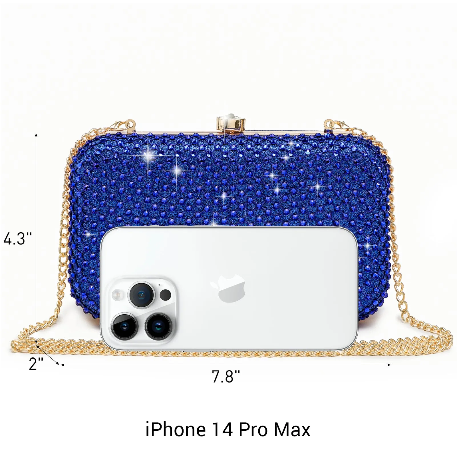 Womens Sparkling Rhinestone Clutch Evening Purse for Prom Party Wedding Dasein